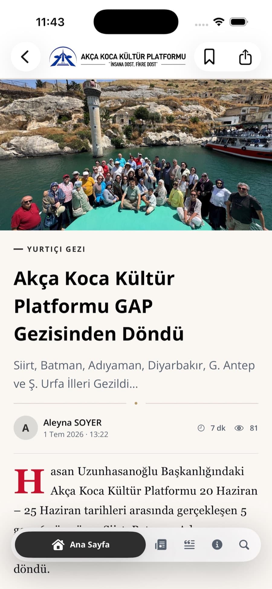 Akça Koca Kültür Platformu — Yazı detayı